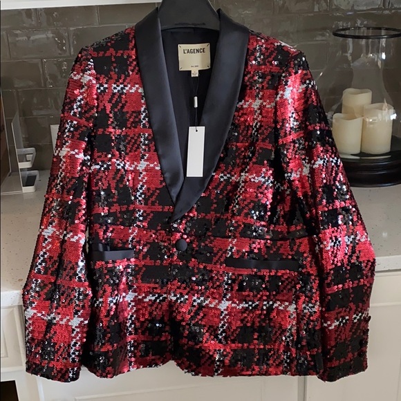 sequin smoking jacket